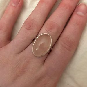 Rose Quartz Sterling Silver Ring